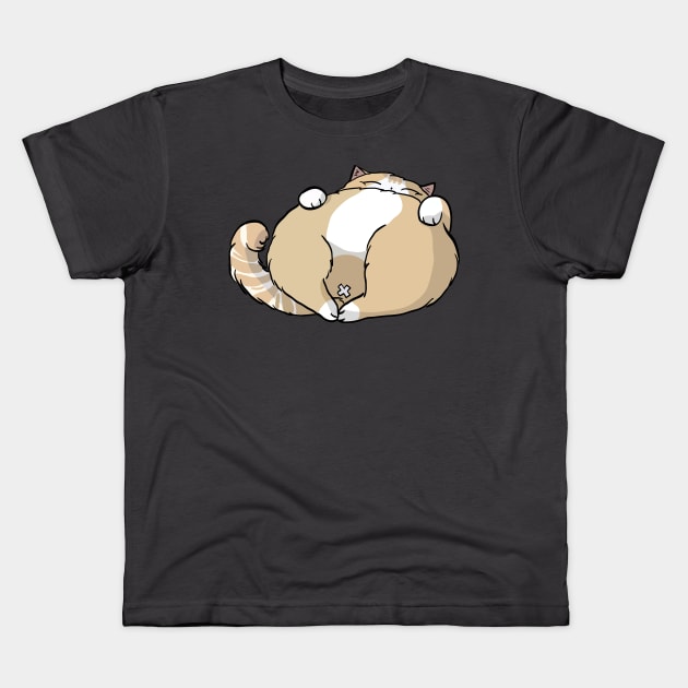 Brown Cat Kids T-Shirt by giantplayful